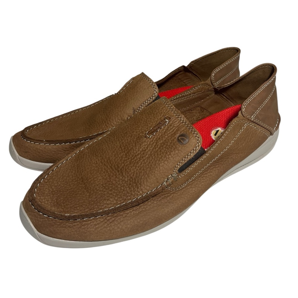 Clark’s Gorwin Men's Brown Leather‎ Loafers Slip-On  Sz 12